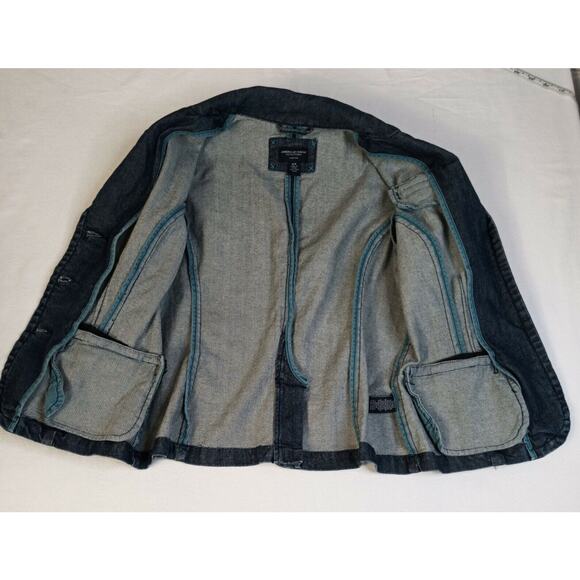 American Eagle Outfitters Stretch Size Medium Blue Jean Jacket - Picture 11 of 12